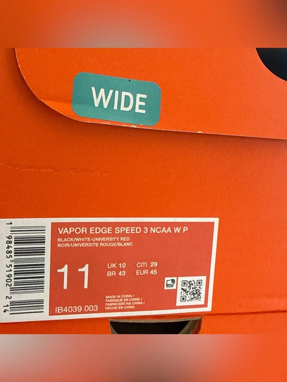 Nike Vapor Speed 3 Ohio State Buckeyes Football Cleats IB4039-003 - WIDE